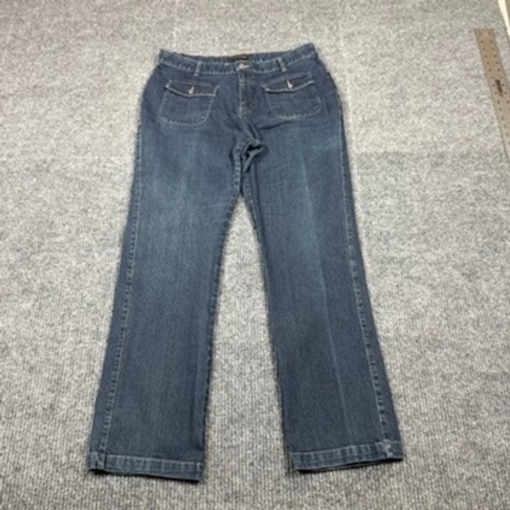 Riveted by Lee Womens Straight Leg Jeans Dark Wash Flap Pocket Size 12M 310-9047